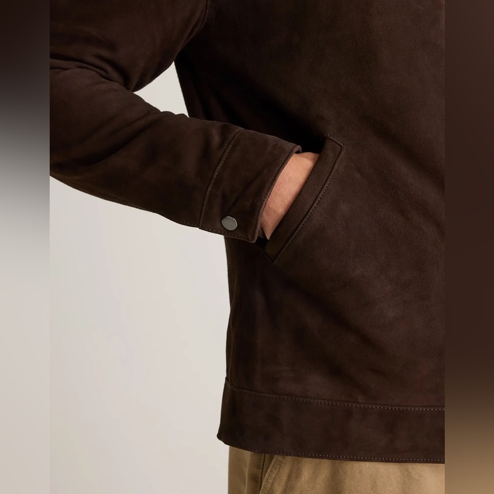 Quince 100% Suede Café Racer Jacket
Color Espresso Size XL - Picture 7 of 10